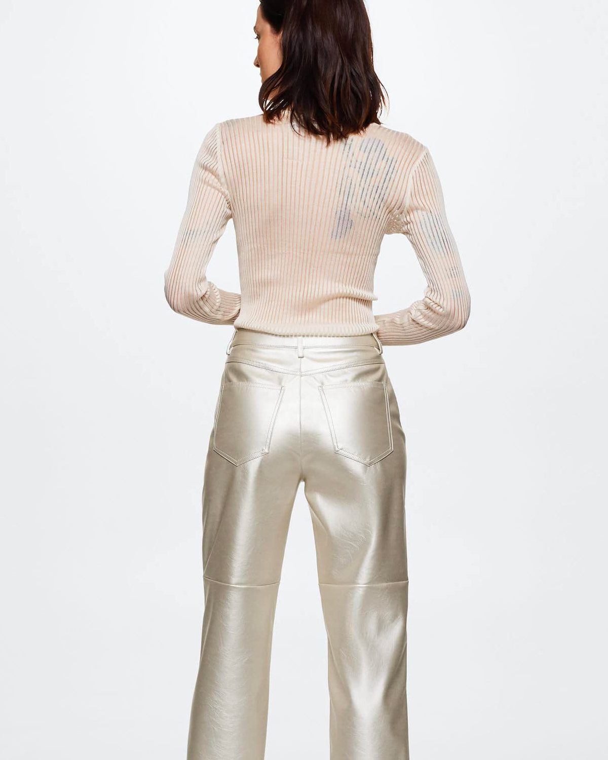 Metallic effect pants - Image 2